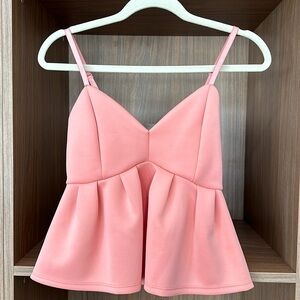 Arden B Peach Peplum Top S